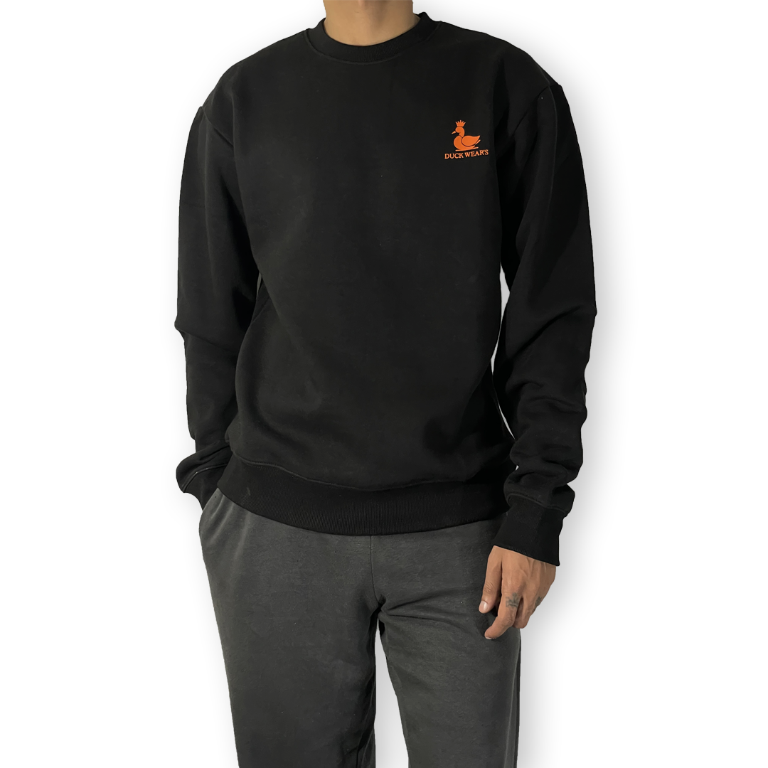 Winter black fleece sweatshirt