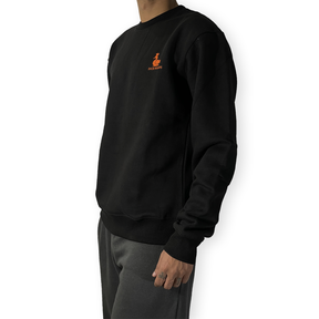 Winter black fleece sweatshirt