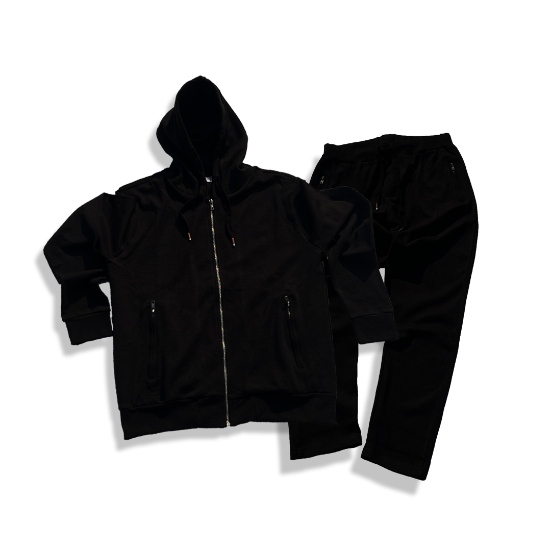 Slick Black Track Suit.