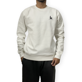 White fleece sweatshirt for winter